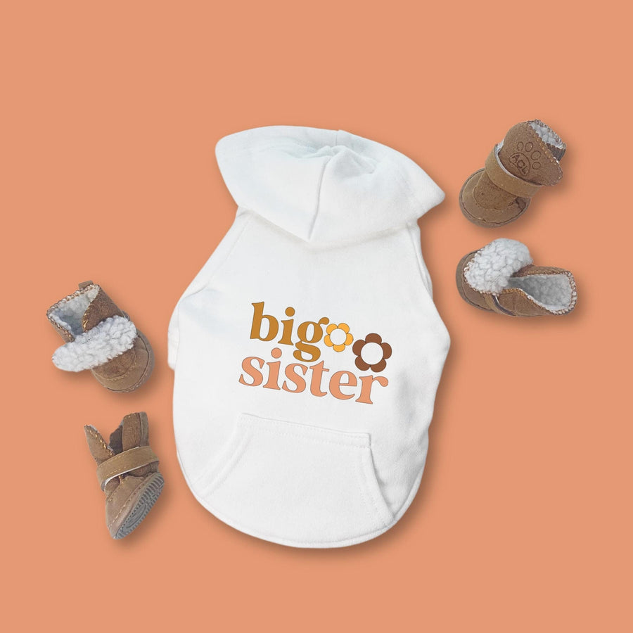 Big Sister Sibling Pet Shirt – Neutral Colors for Your Pet
