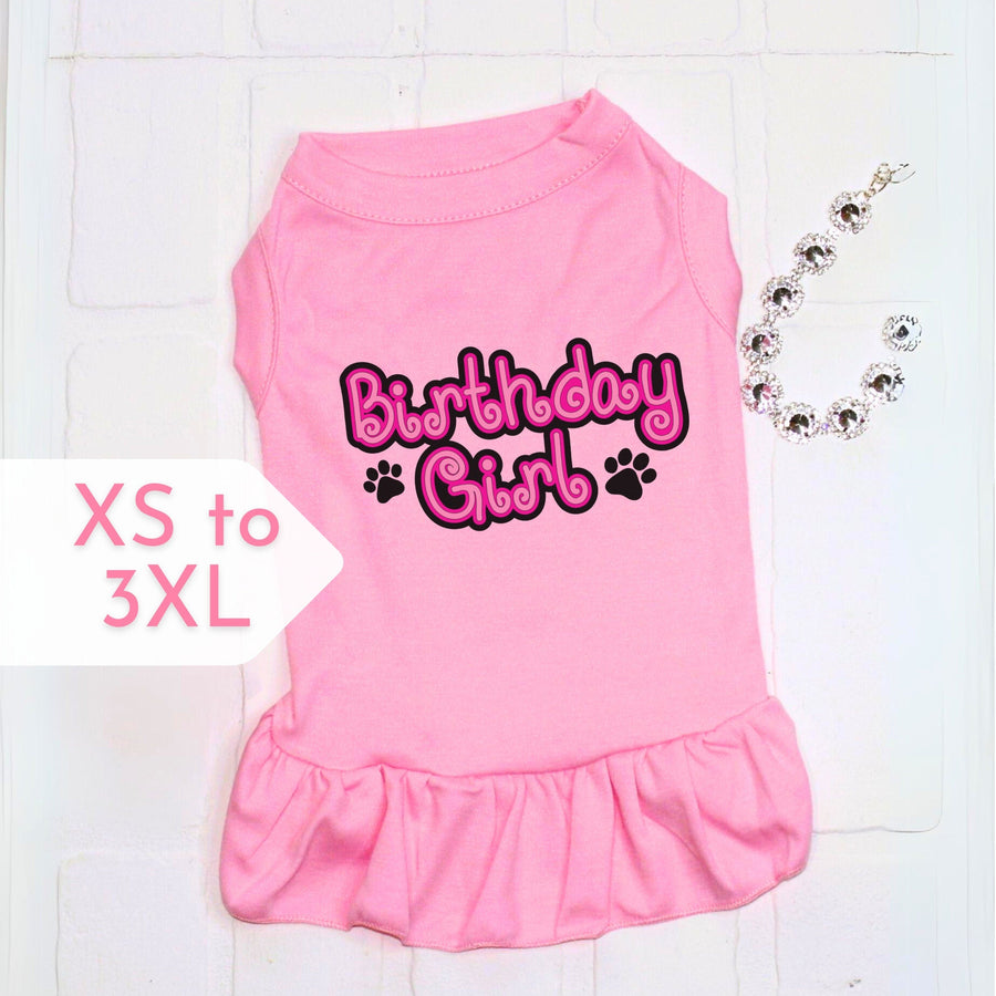 Birthday Dress for Dog – Pink Party Dress for Girl Pup
