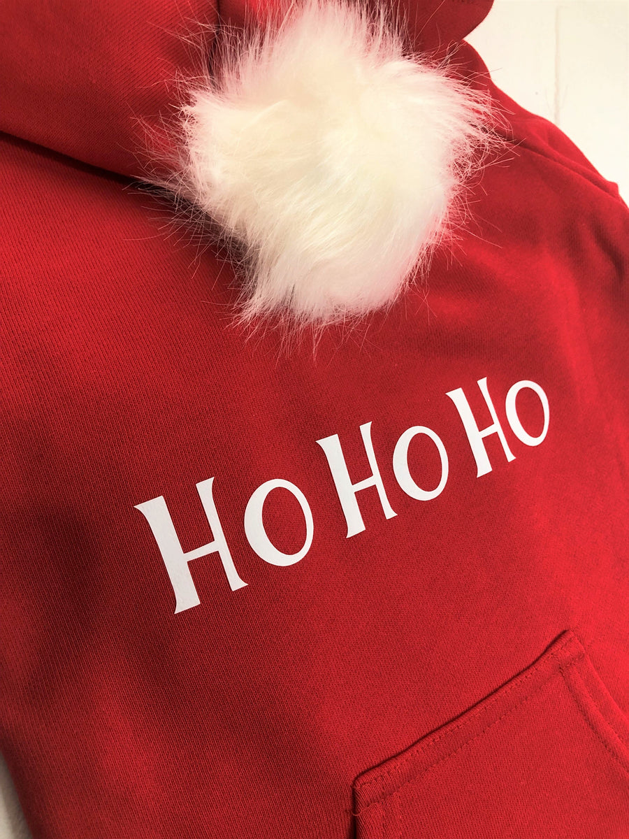Christmas Dog Hoodie with 'Ho Ho Ho' - Festive Holiday Pet Outfit