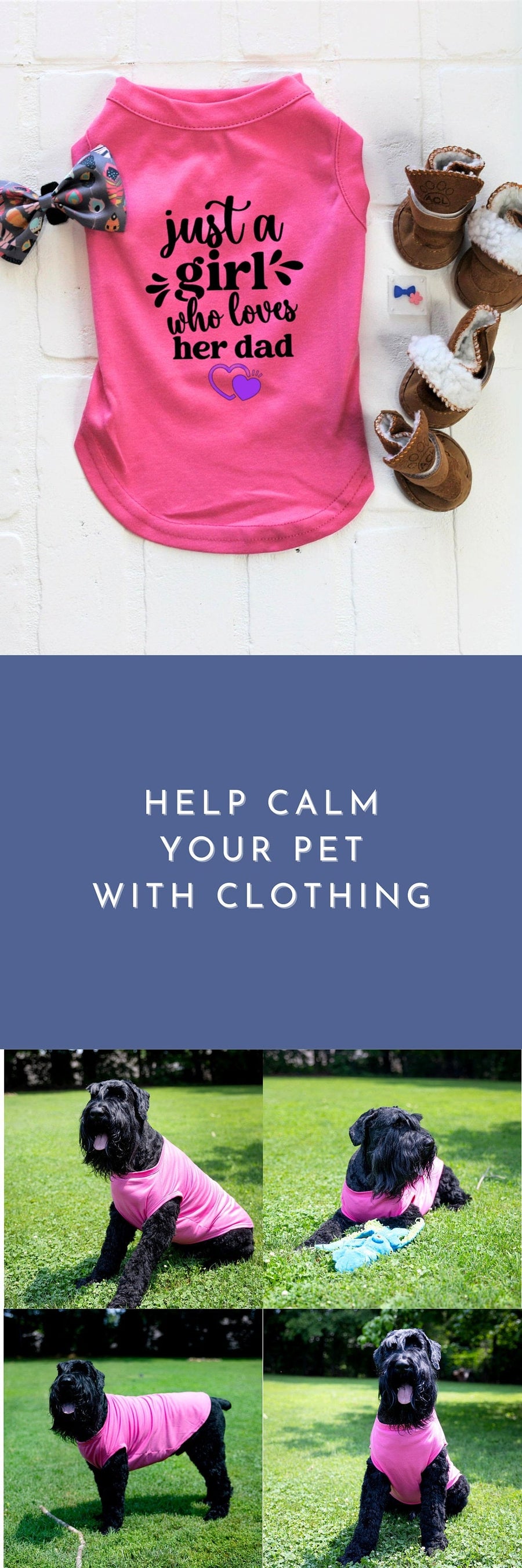 Daddy's Girl Dog Shirt | Pink Tee for Father's Day Gift, Puppy Tank