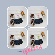 Dog Harness Dress | Pet Outfit with Cute Pink Embellishment