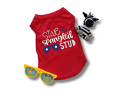 Fourth of July Red Dog T Shirt