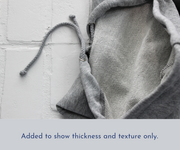 detail of hooded shirt for dog, to show detail and texture