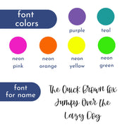 Personalized Dog Shirt For Pet Security with Neon Name