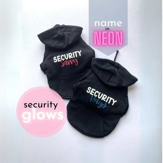 Personalized Dog Shirt For Pet Security with Neon Name