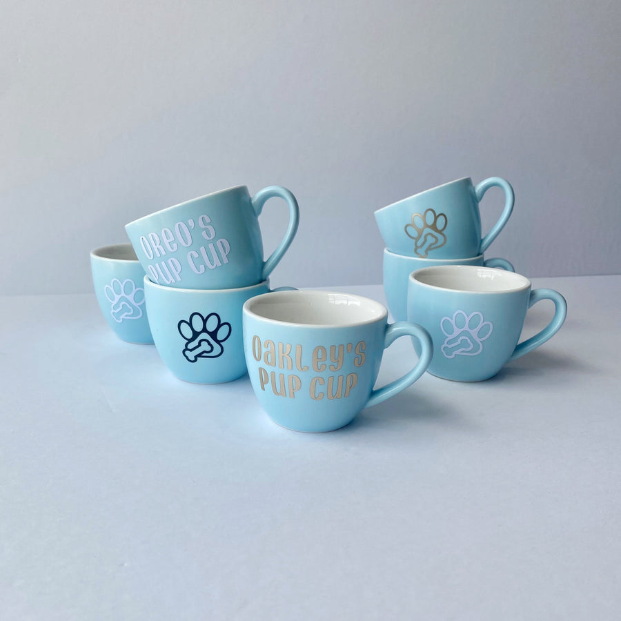 blue pup cup personalized