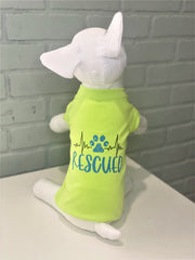 Rescued Dog Sleeveless Shirt - Adoption Awareness Pet Apparel