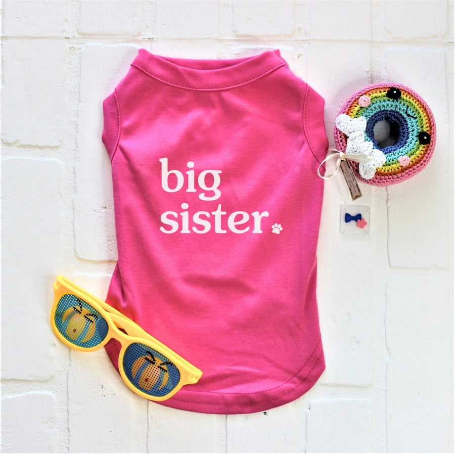 Sibling Shirt for Pet - Big Sister Dog Shirt Custom Tee for Dogs