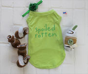 Dog T Shirt in Green with Cute Design