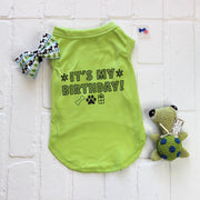 Unisex Pet Birthday Shirt in Green - Fits XS to Giant Breeds for Dogs