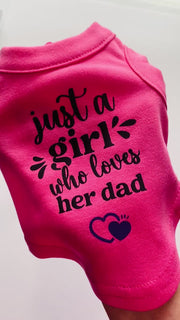 Daddy's Girl Dog Shirt – Pink Puppy Tank for Father's Day Gift