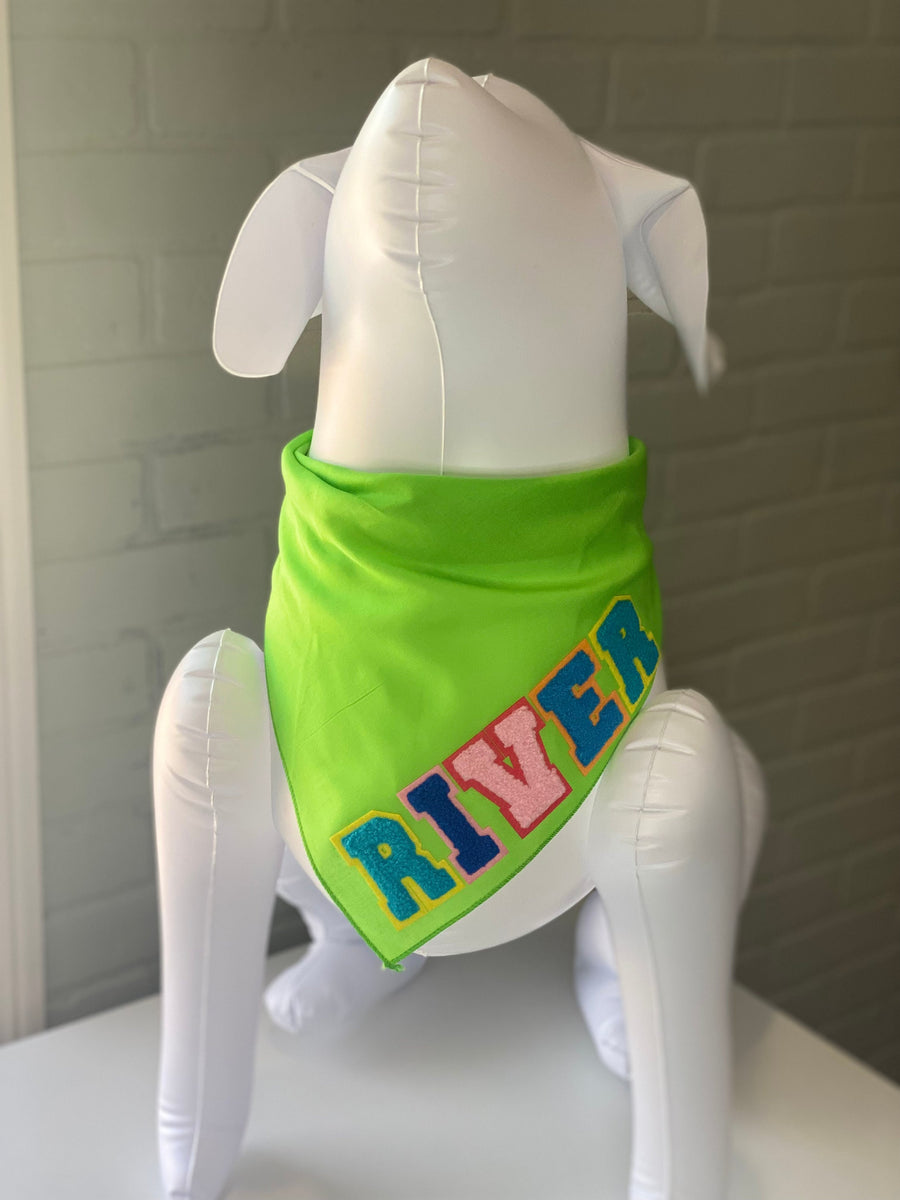 Personalized Dog Bandana with Name | Varsity Letters for Your Pet