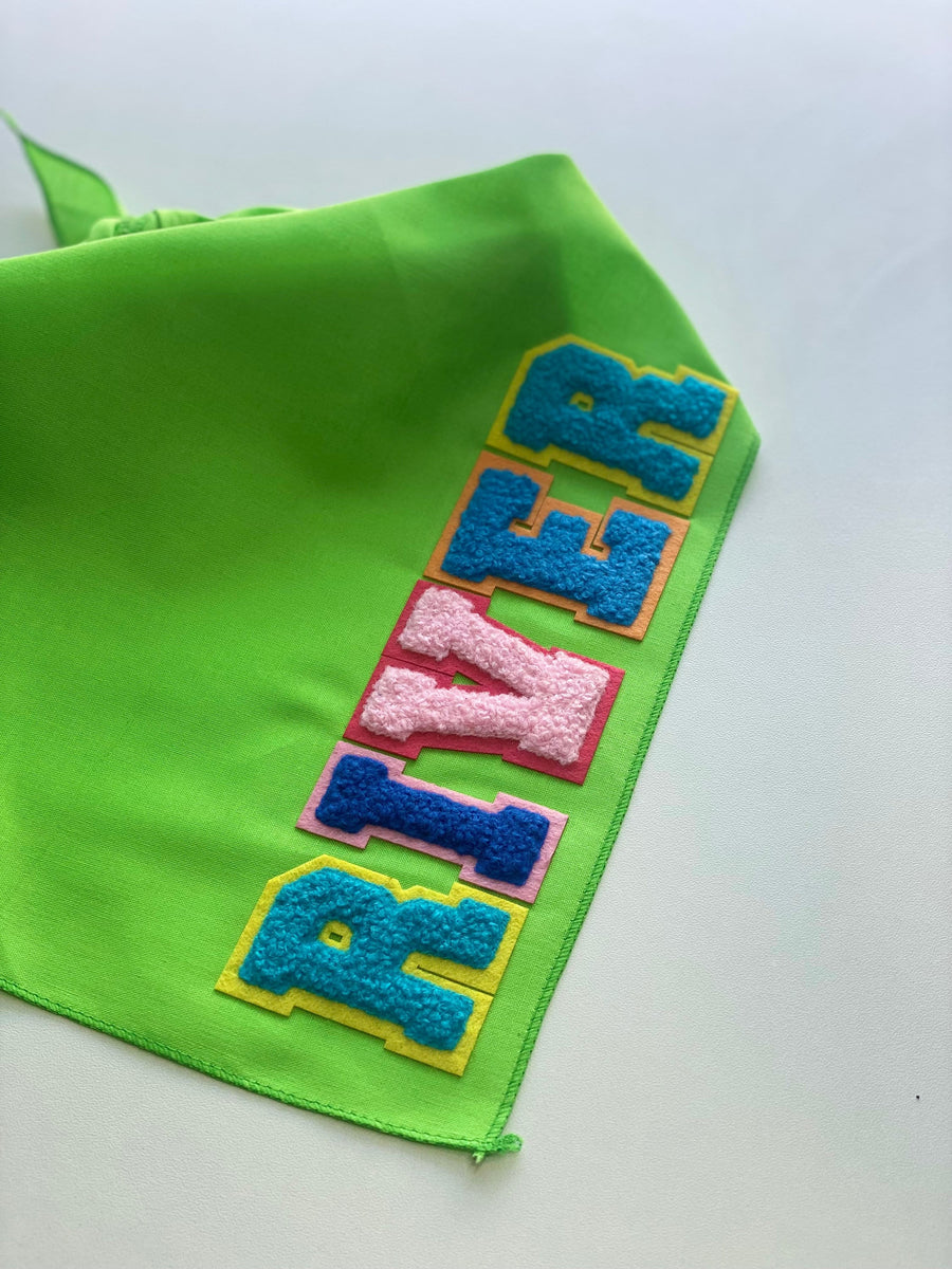 Personalized Dog Bandana with Name | Varsity Letters for Your Pet