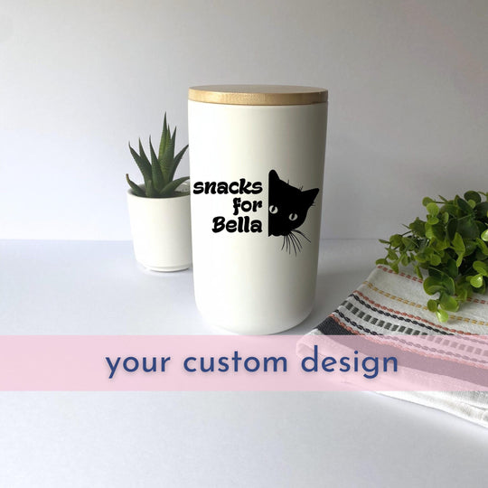 Personalized Canister for Kitchen White Modern Decor for Home