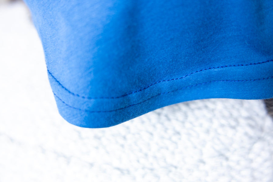 Comical Blue Dog T-Shirt - 'Will Do Tricks For Food' Funny Pet Apparel