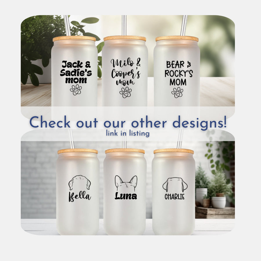 Dog Mom Tumbler | Personalized Iced Coffee Cup with Custom Dog Name