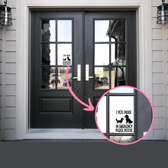 Emergency Alert Decal for Pet | First Aid Sticker for Pet Safety