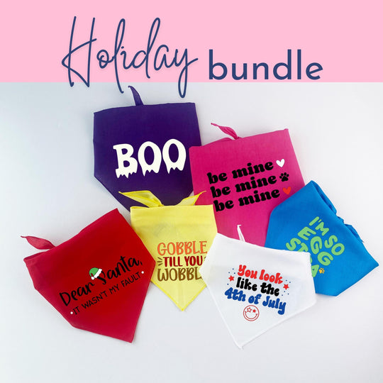 Holiday Dog Bandana Bundle | Festive Neckwear for Your Pet
