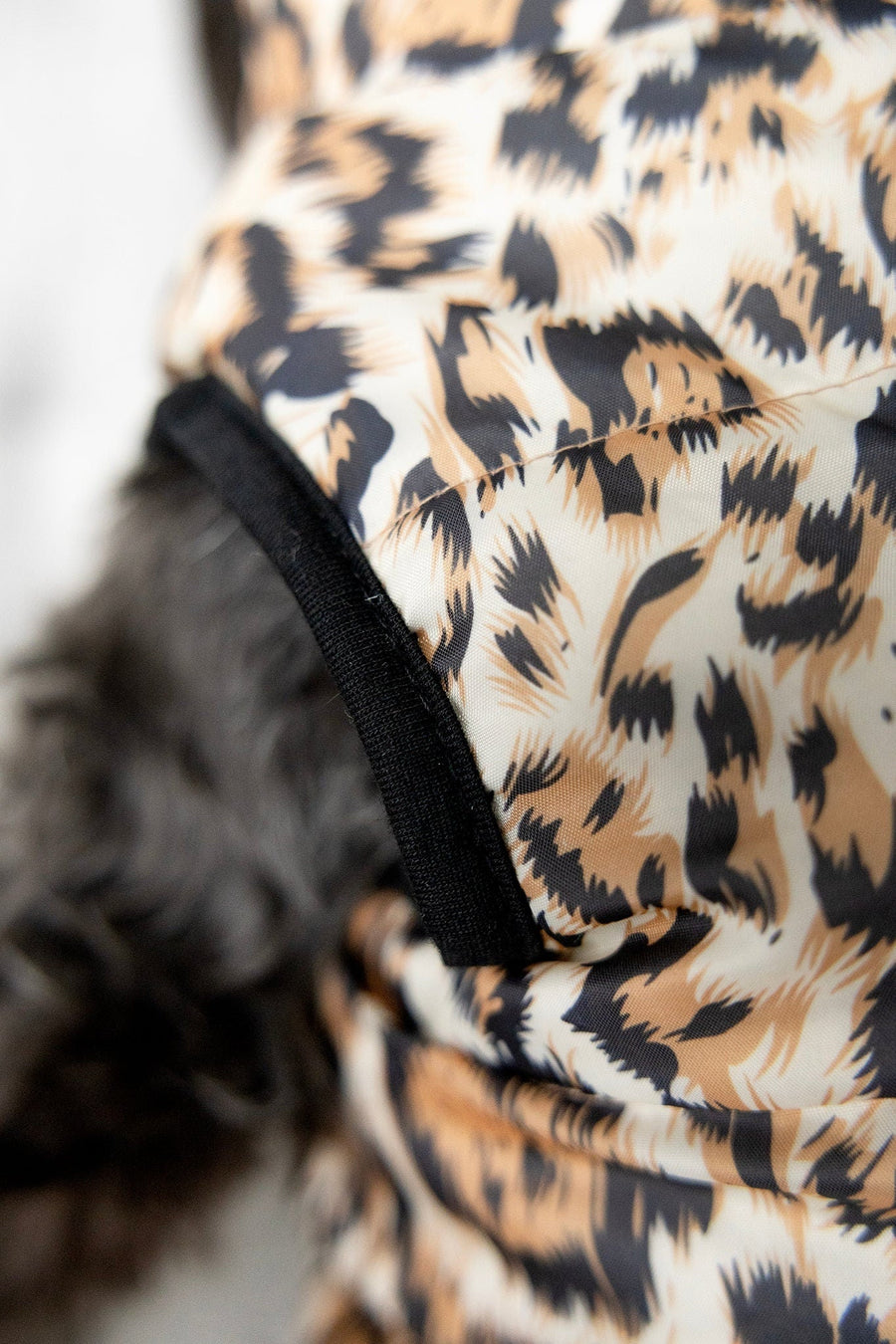 Leopard Print Dog Jacket with Name | Personalized Zipper Vest for Pet