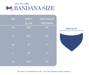 over the collar bandana size with max collar thickness