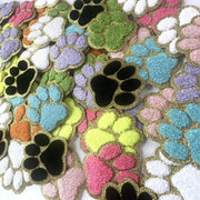 Paw Print Sticker & Iron-On Patch | Chenille Dog Paw for DIY Projects