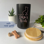 Personalized Cat Treat Canister - Custom Storage for Your Pet's Treats