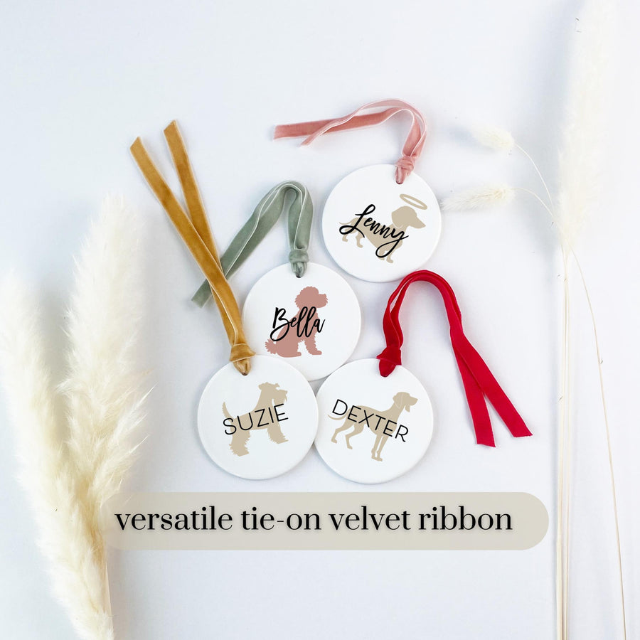 Personalized Dog Christmas Ornament | Breed Round Keepsake for Owners