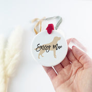 Personalized Dog Christmas Ornament | Breed Round Keepsake for Owners