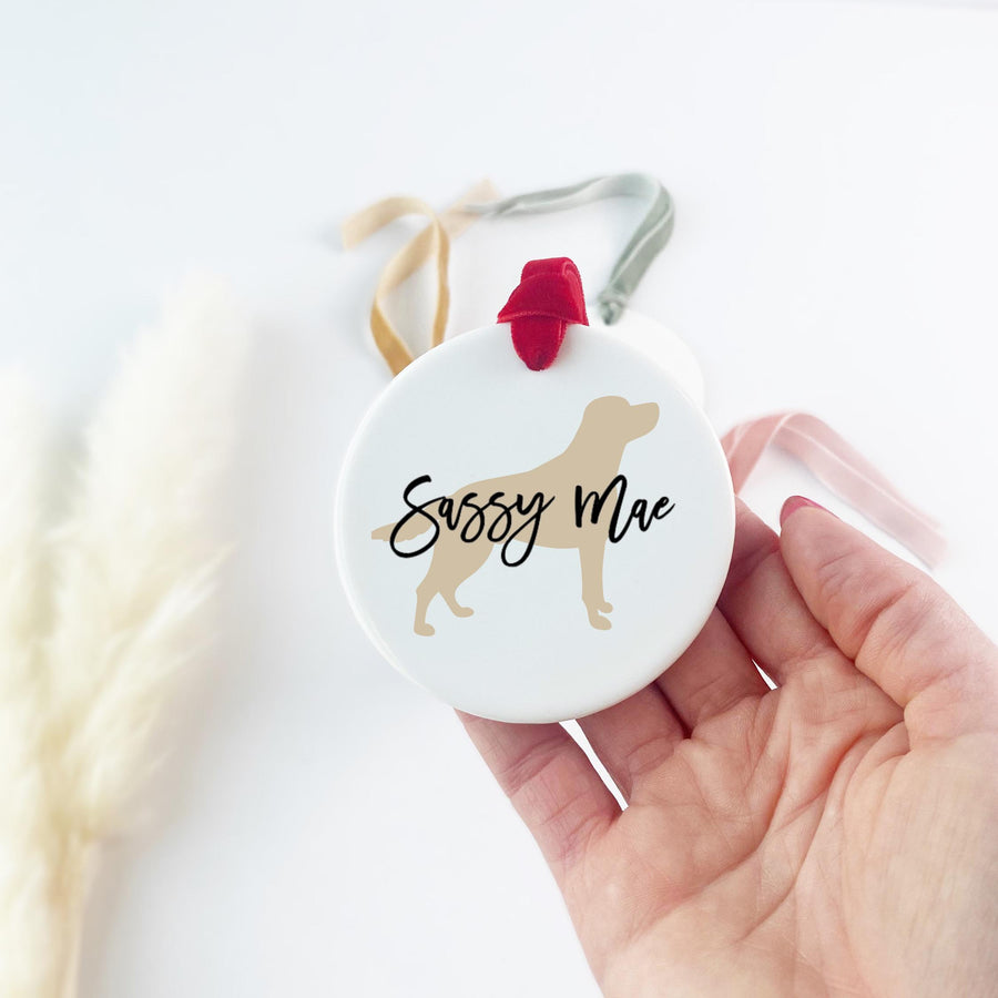 Personalized Dog Christmas Ornament | Breed Round Keepsake for Owners
