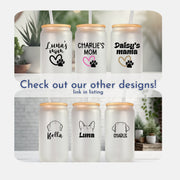 Personalized Dog Mom Mug - Frosted Tumbler Gift with Pet Name & Rose Gold Paw