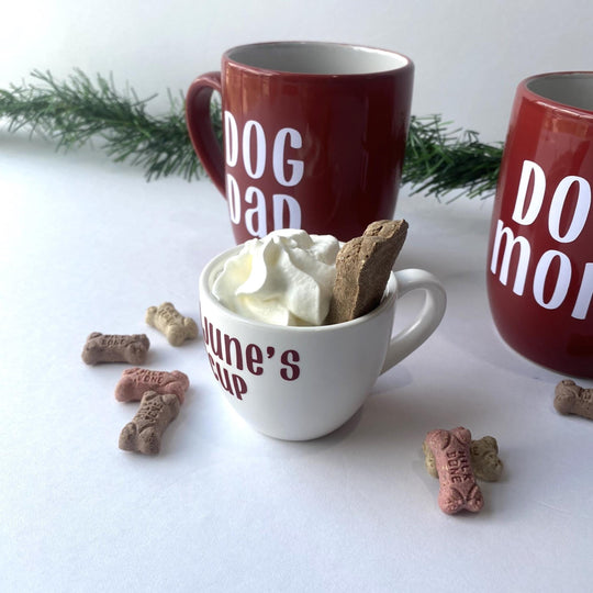 Personalized Dog Parent Gift Set | Matching Mug & Mini Puppuccino Cup