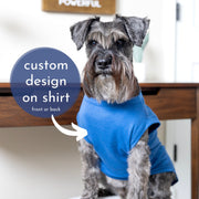 Personalized Dog Shirt | Blue Monogram Pet Tee for Dog Owners