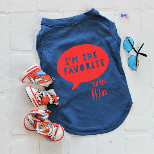 Personalized Dog Tank | Funny Design for Boy Dogs & Custom Name Option