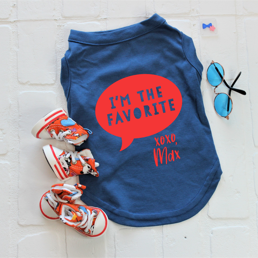 Personalized Dog Tank | Funny Design for Boy Dogs & Custom Name Option