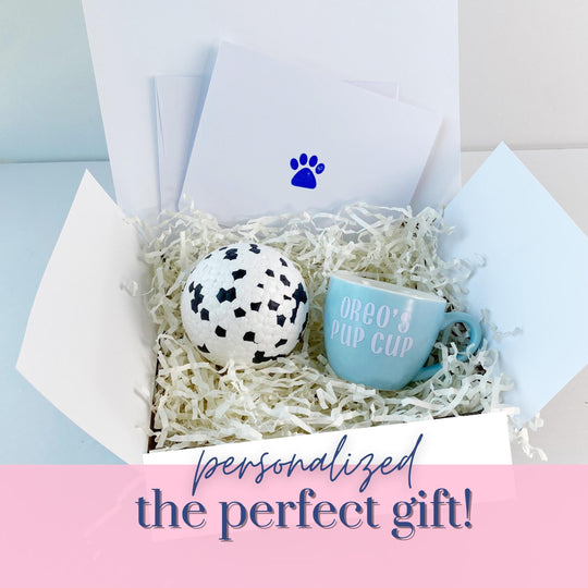 Personalized Gift Set for Her | New Puppy Toy Box for Dog
