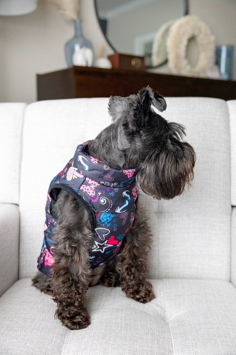 Personalized Pink Dog Vest | Small Dog Rain Jacket with Leash Rings