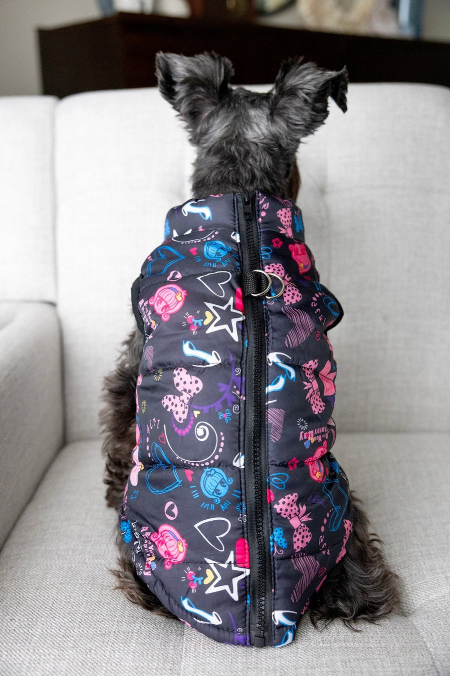 Personalized Pink Dog Vest | Small Dog Rain Jacket with Leash Rings