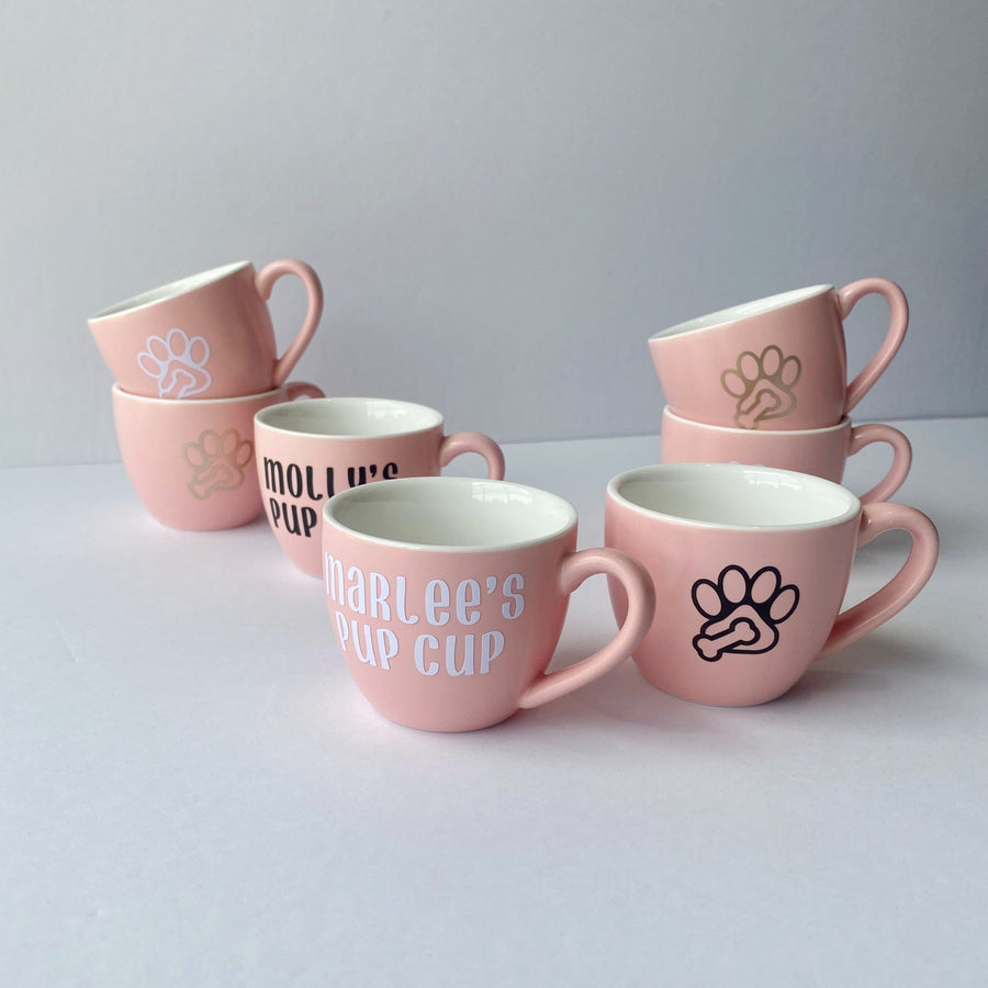 Personalized pup cup in pink