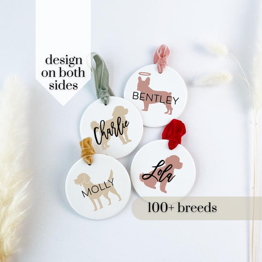 Pet Sympathy Gift - Dog Loss Family Keepsake Ornament for Holiday Tree Decor