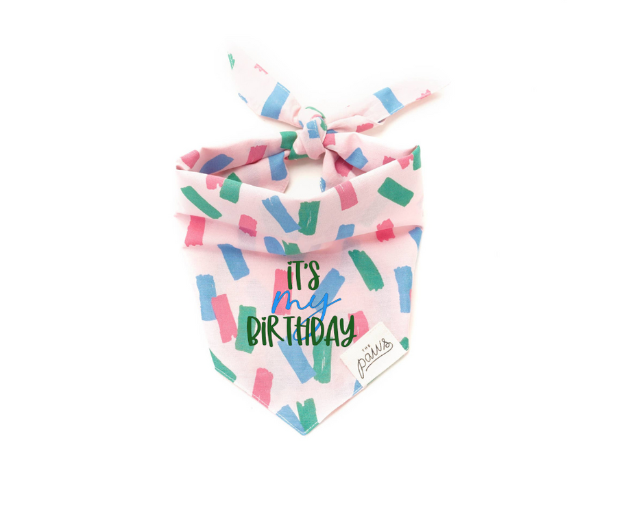 Birthday Dog Bandana for Girl