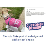 Red Custom Dog Shirt - Personalized for Business Logo or Pet Apparel