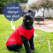 Red Custom Dog Shirt - Personalized for Business Logo or Pet Apparel