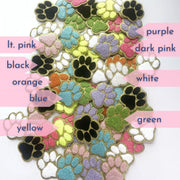 Chenille Paw Print Patch – Iron-On or Adhesive Applique for DIY & Gifts