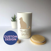 Custom Jar for Storage White Gold Design