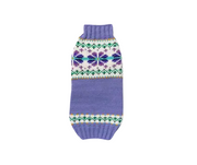 dog sweater with pretty flowers, showing front