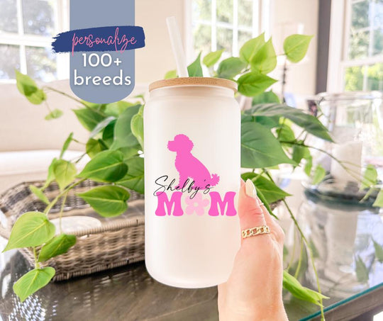 Gift for Dog Mom Birthday Gift Custom Dog Cup Iced Coffee Tumbler