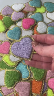 Iron On Heart Patch Chenille Patch for Crafting