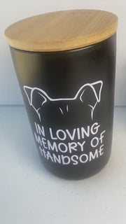 Custom Cat Treat Jar White Modern Design Personalized Canister for Cat Snack Holder Cookie Jar for Counter Kitchen Decor Black Holder Coffee