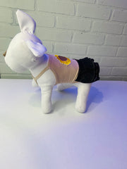 Denim Dress for Small Dog with Sunflower | Cute Pet Outfit for Summer