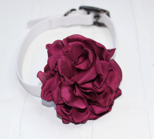Dog Bow for Pet Collar | Rose Flower Clip-On Accessory for Dogs